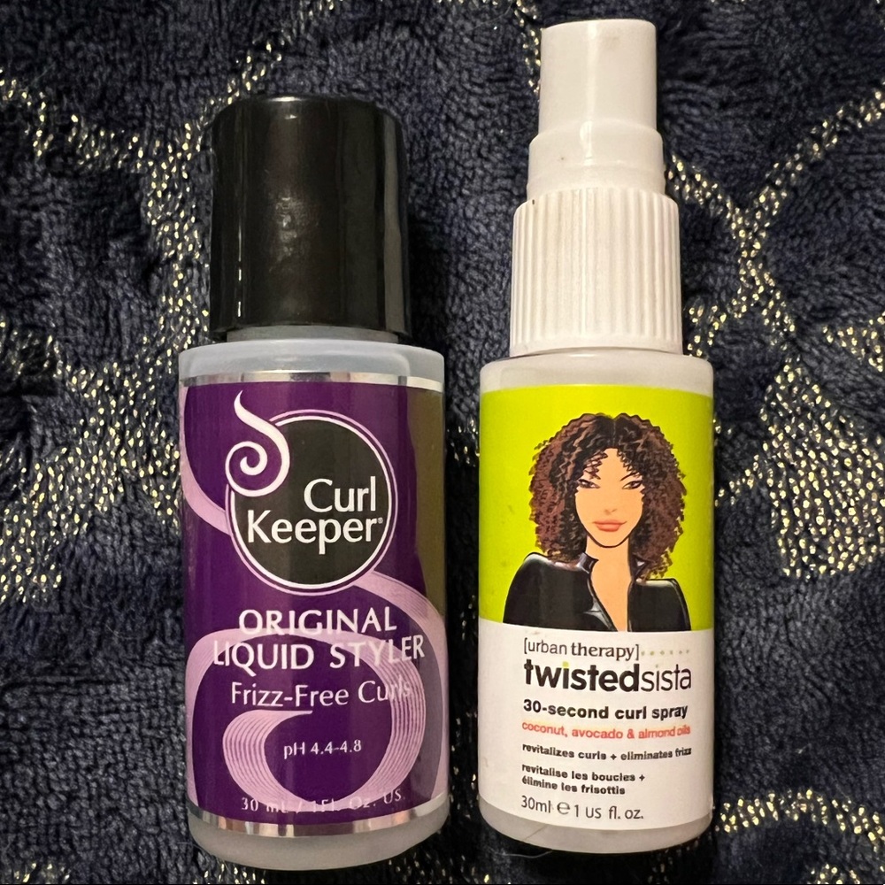 Curl keeper liquid and Urbana therapy twisted sister